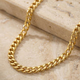 Curb Chain Necklace Gold