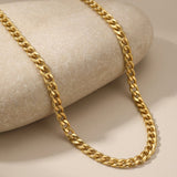 Curb Chain Necklace Gold