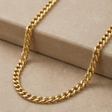 Curb Chain Necklace Gold