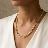 Curb Chain Necklace Gold