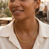 Curb Chain Necklace Gold