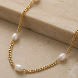 Daily Pearl Necklace Gold