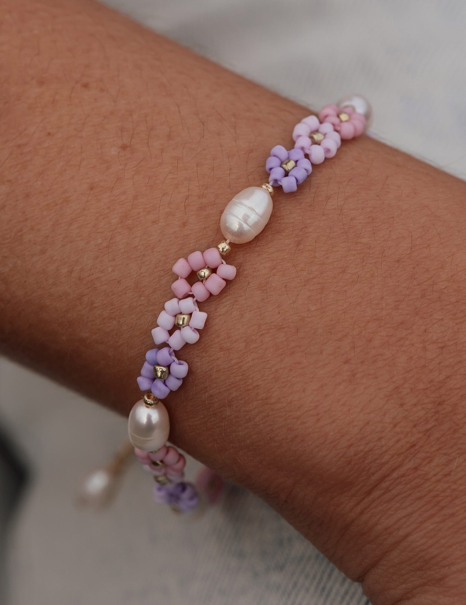 Daisy Pearl Bracelet