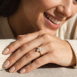 Diamond Teardrop Ring Gold