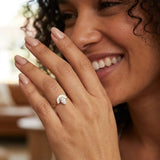 Diamond Teardrop Ring Gold