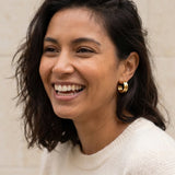 Double Layer Hoop Earrings Gold