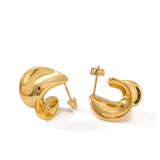 Essential Waves Ohrstecker Gold