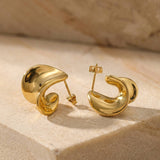 Essential Waves Ohrstecker Gold