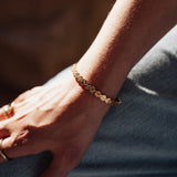 Hammered Coin Bangle Gold
