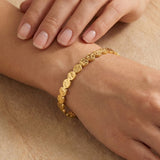 Hammered Coin Bangle Gold