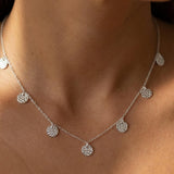 Hammered Coins Necklace Silber