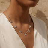 Hammered Coins Necklace Silber