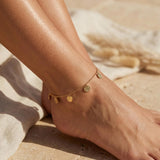 Hammered Coins Anklet Gold