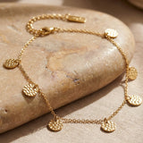 Hammered Coins Anklet Gold
