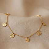 Hammered Coins Anklet Gold