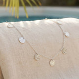 Hammered Coins Anklet Silber