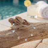 Hammered Coins Anklet Silber