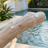 Hammered Coins Anklet Silber