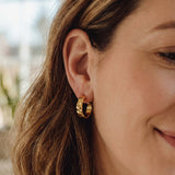 Hammered Creolen Small Gold