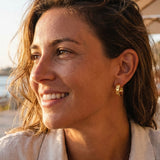 Hammered Creolen Small Gold