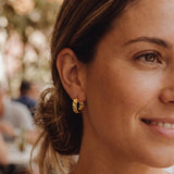 Hammered Creolen Small Gold