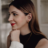 Hammered Hoop Earrings Small Gold