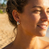 Boucles d'oreilles créoles martelées petit argent