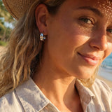 Boucles d'oreilles créoles martelées petit argent