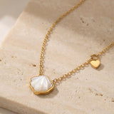 Heart Shell Necklace Gold