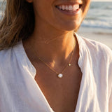 Heart Shell Necklace Gold