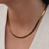 Herringbone Necklace Gold