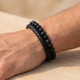 Bracelet Pierre de Lave Noir