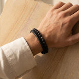 Bracelet Pierre de Lave Noir