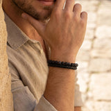 Bracelet Pierre de Lave Noir