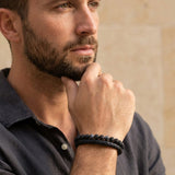 Bracelet Pierre de Lave Noir