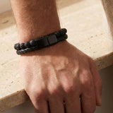 Bracelet Pierre de Lave Noir