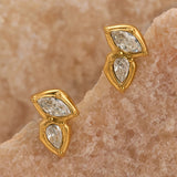 Hammered Hoop Earrings Medium Gold