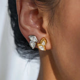 Hammered Hoop Earrings Medium Gold