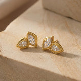 Hammered Hoop Earrings Medium Gold