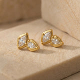 Hammered Hoop Earrings Medium Gold