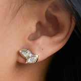 Hammered Hoop Earrings Medium Gold