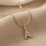 Letter Necklace Gold