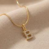 Letter Necklace Gold