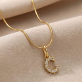 Letter Necklace Gold