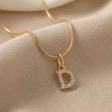 Letter Necklace Gold