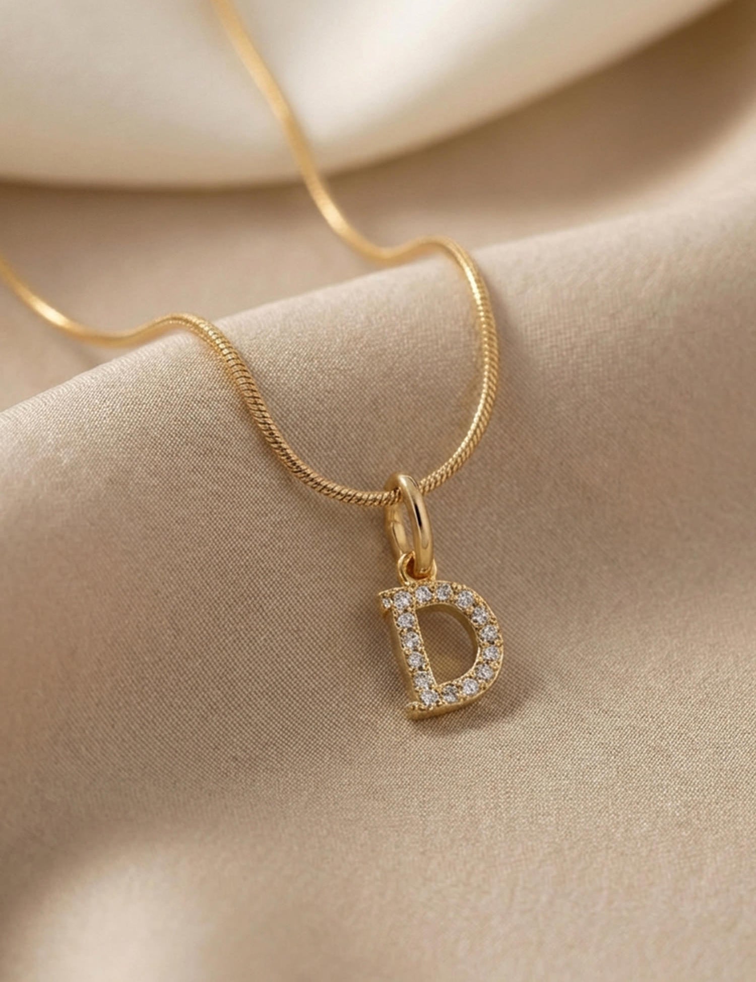 Letter Necklace Gold