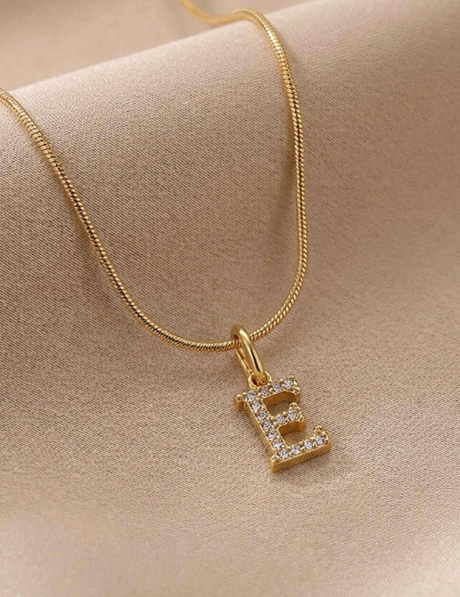 Letter Necklace Gold