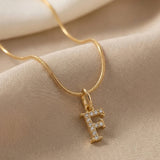Letter Necklace Gold