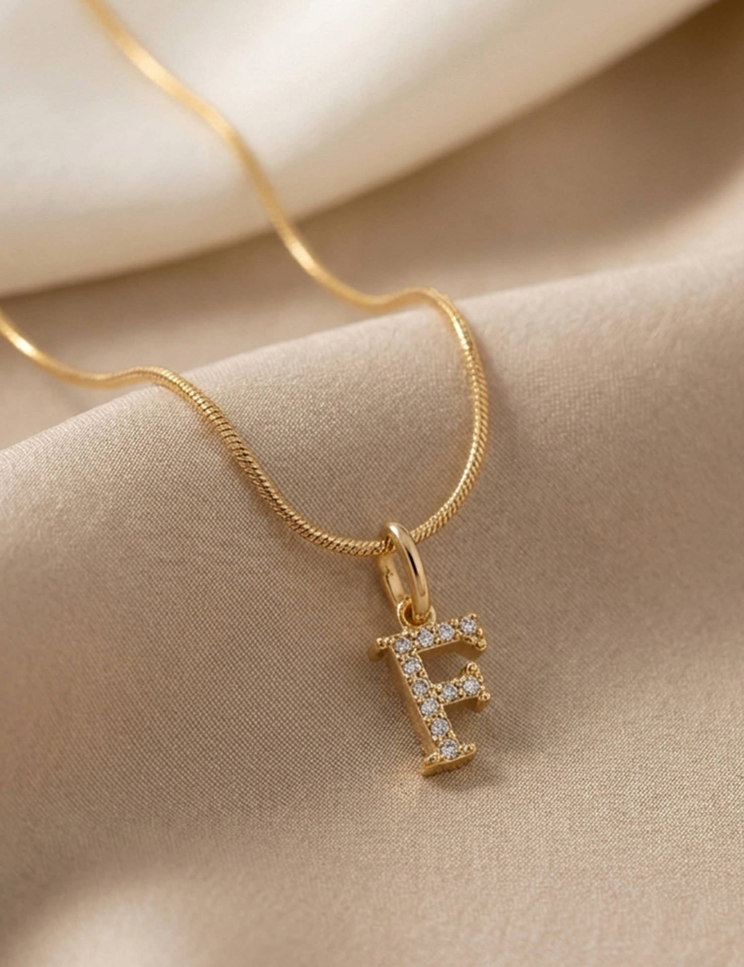 Letter Necklace Gold