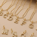 Letter Necklace Gold